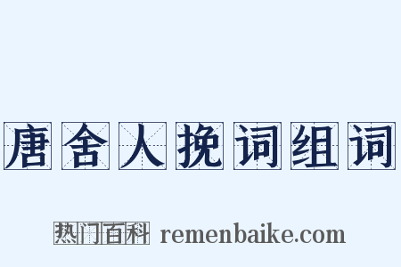 唐舍人挽词组词是什么意思的图片